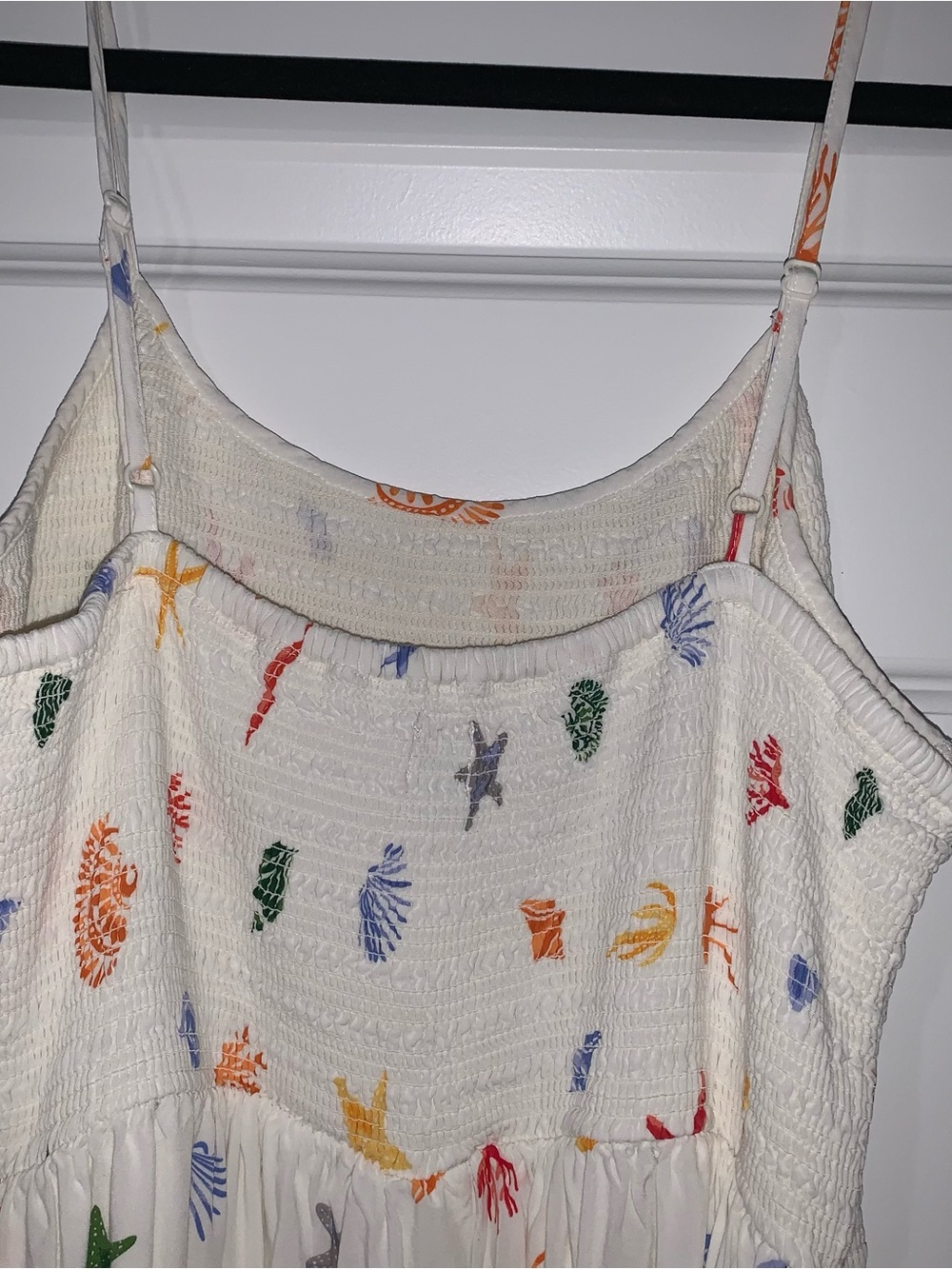 a new day White dress with sea live print - Picture 3 of 6